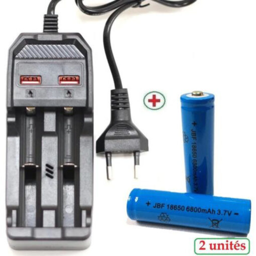 Chargeur avec batteries 18650 maroc