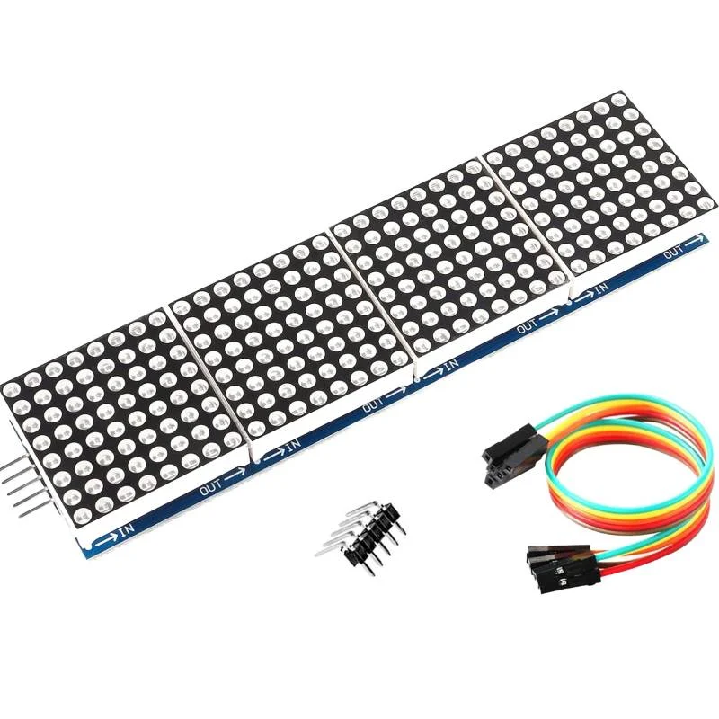 Module Affichage LED Matrice 8x8 Points 4-en-1 - Compatible Arduino, Entrée Série, Cascade Possible - Pour Projets DIY
