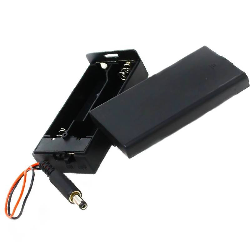Support 2 batteries 18650 avec interrupteur et connecteur maroc